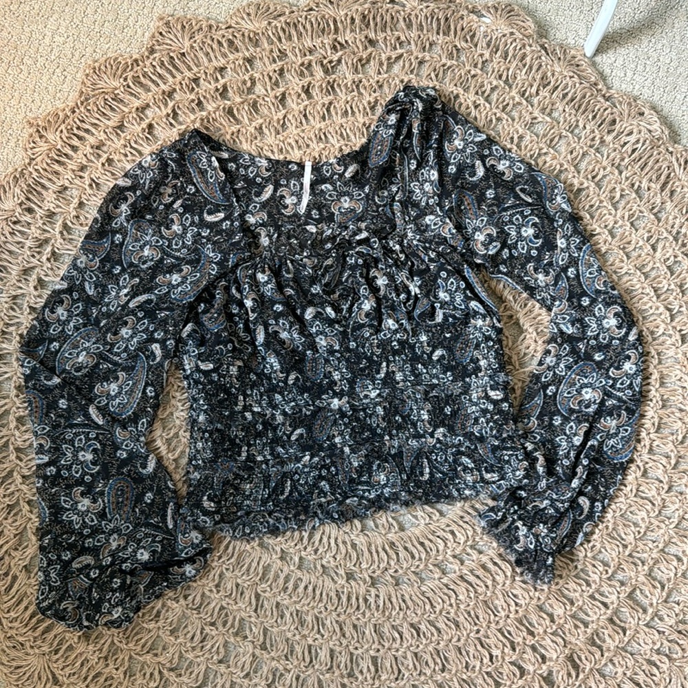 Free people | Boho chic Paisley blouse small